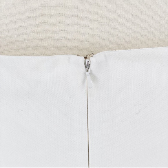 Black Halo Womens 8 Madigan Sheath Dress Off Shoulder Soft Knit Stretchy White - Picture 8 of 12